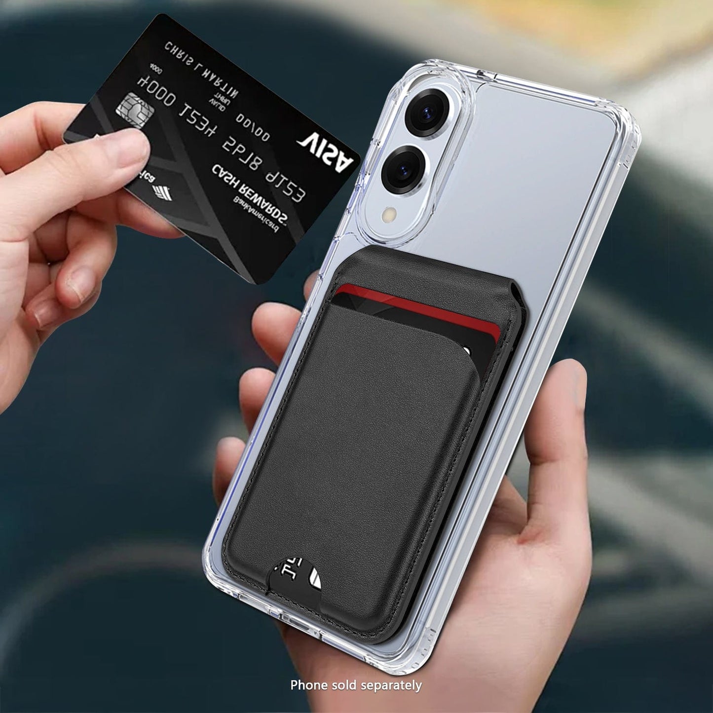 Venture Series Wallet Case for Samsung Galaxy S25 Edge - Clear/Scorpion Black