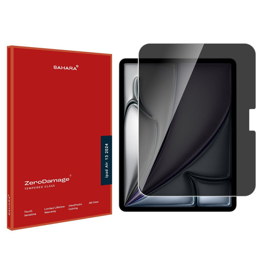 ZeroDamage Ultra-Strong Tempered Privacy Glass Screen Protector - iPad Air 13" M2
