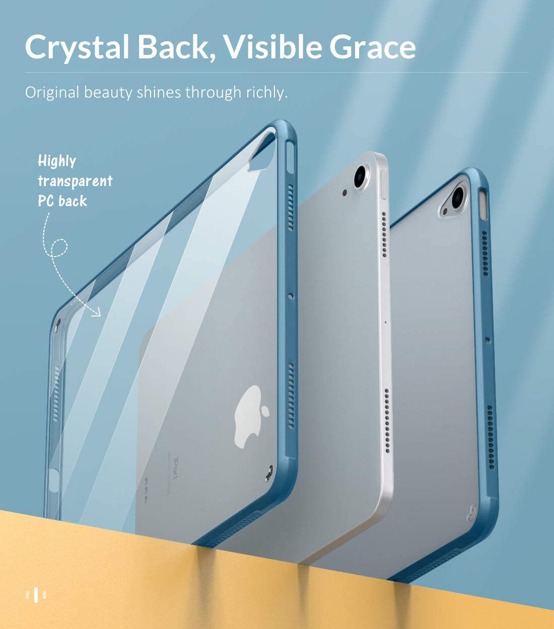 Venture Series Clear Hard Shell Case - Apple iPad Air 10.9-inch (4th/5th Gen) and iPad Air 11-inch (M2 2024 & M3 2025)