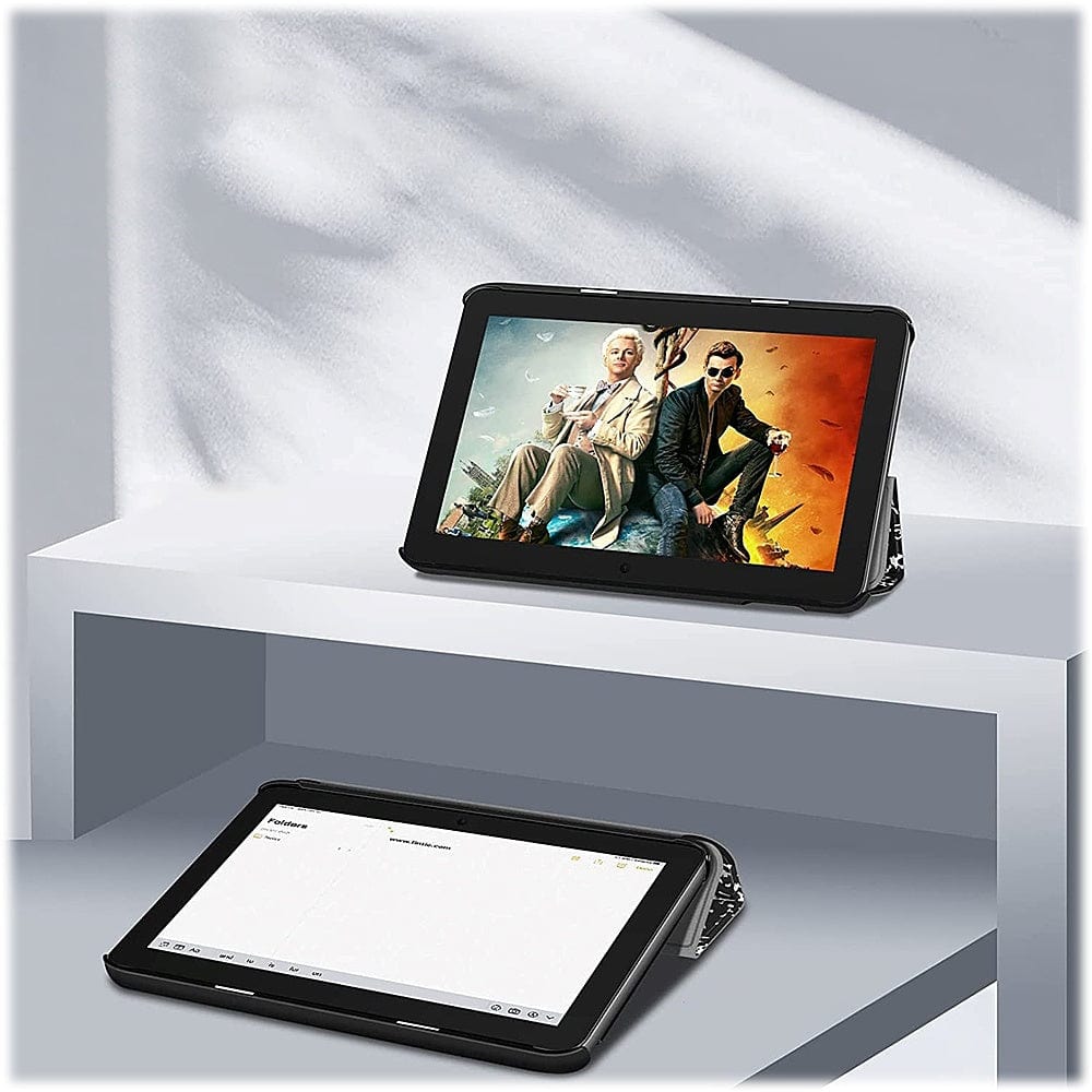 Composition Book Theme Vegan Leather Folio Case - Amazon Fire 7 (2022)