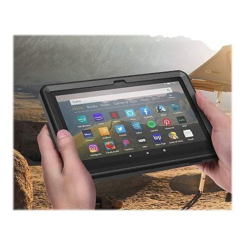 SaharaCase - Defense Protection Case - for Amazon Fire HD 8 2020 and Fire HD 8 Plus 2020 - Black - Sahara Case LLC