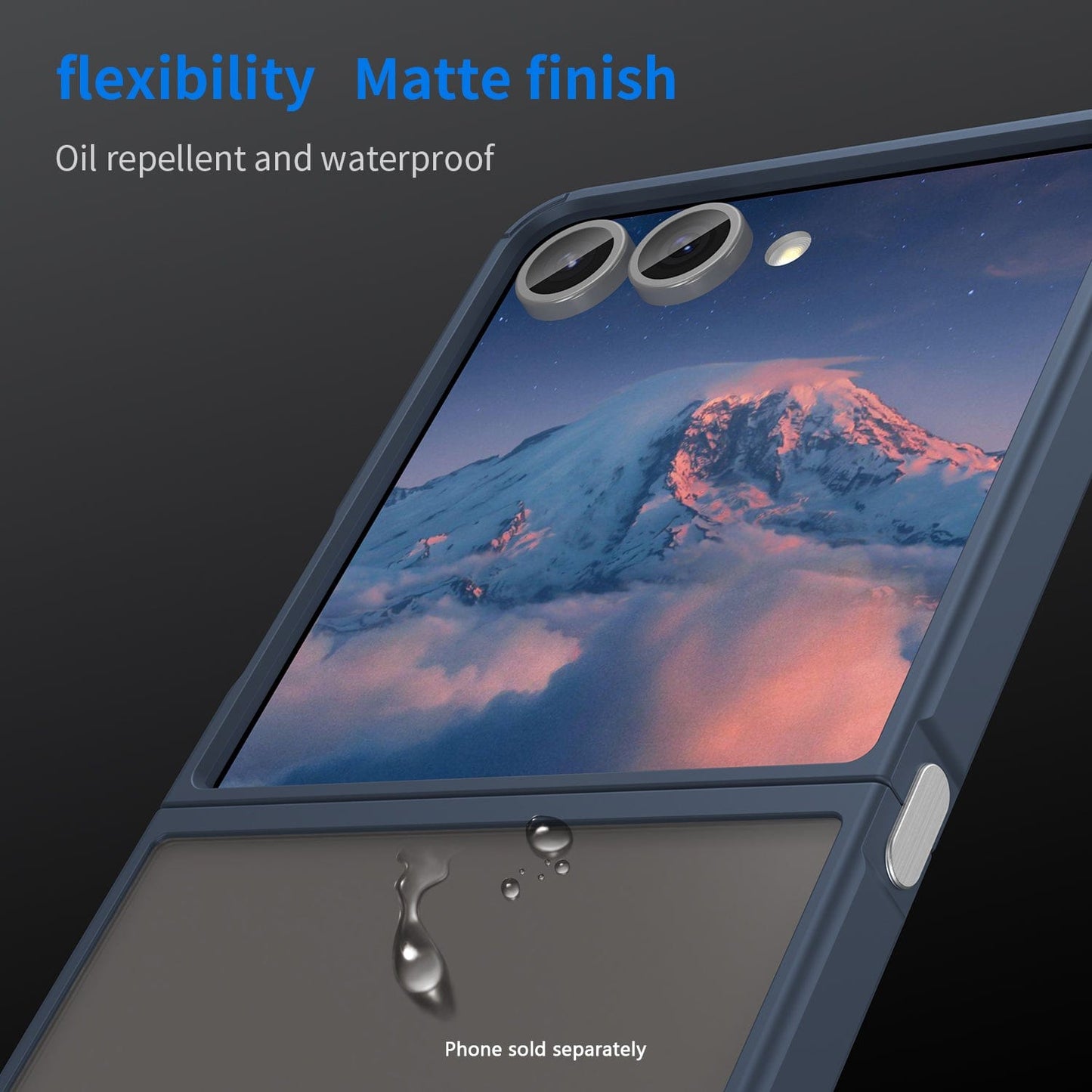 Samsung Galaxy Z Flip7 Semi Transparent Case - Anti-Slip Grip, Slim Design | Venture Series