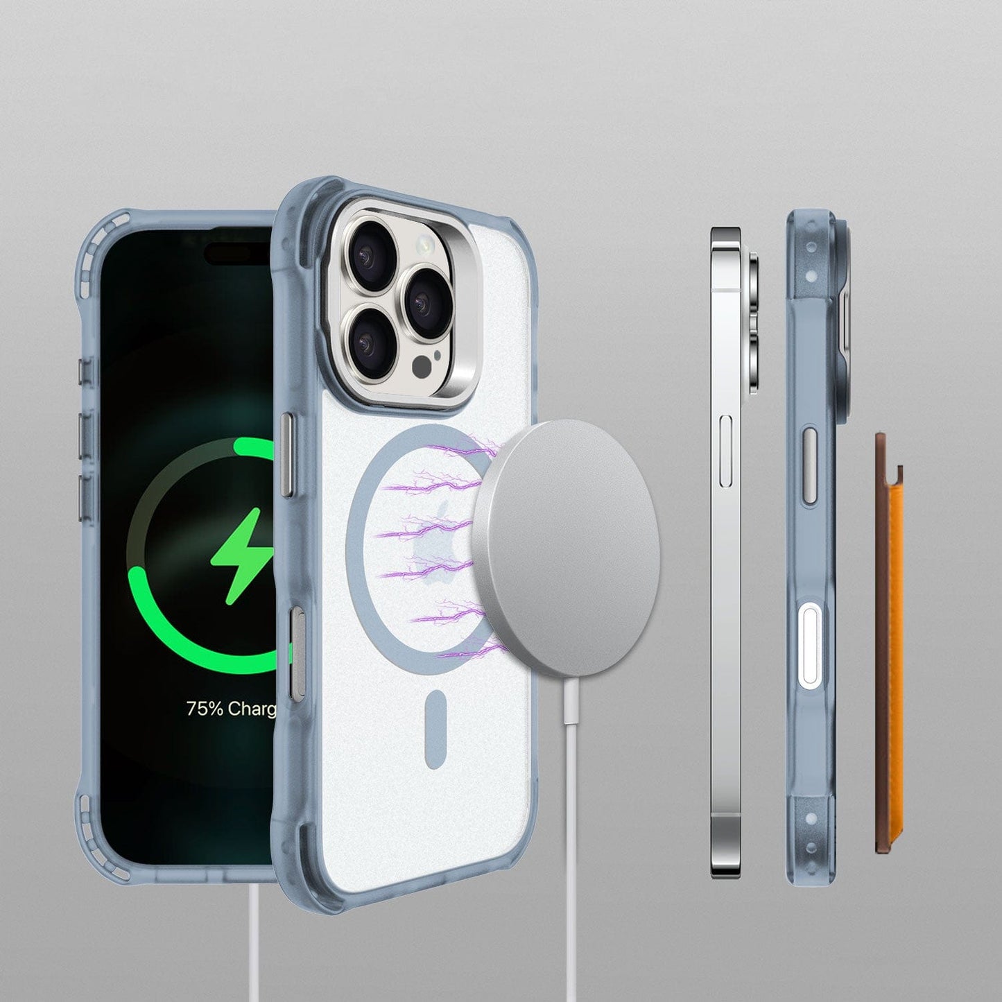 iPhone 16 Pro Clear Kickstand Case - Anti-Slip, Rugged, MagSafe | Venture Series