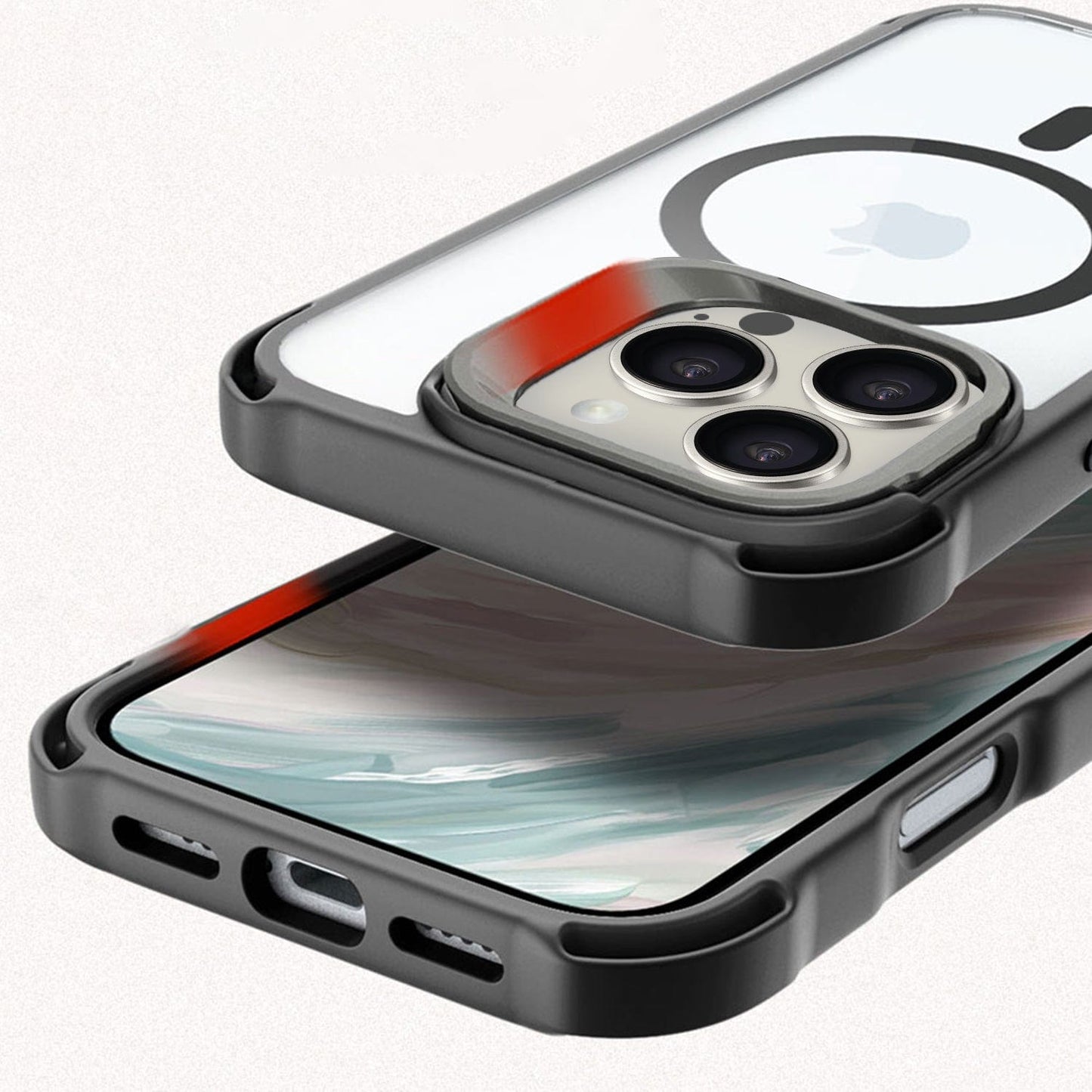 iPhone 16 Pro Clear Kickstand Case - Anti-Slip, Rugged, MagSafe | Venture Series