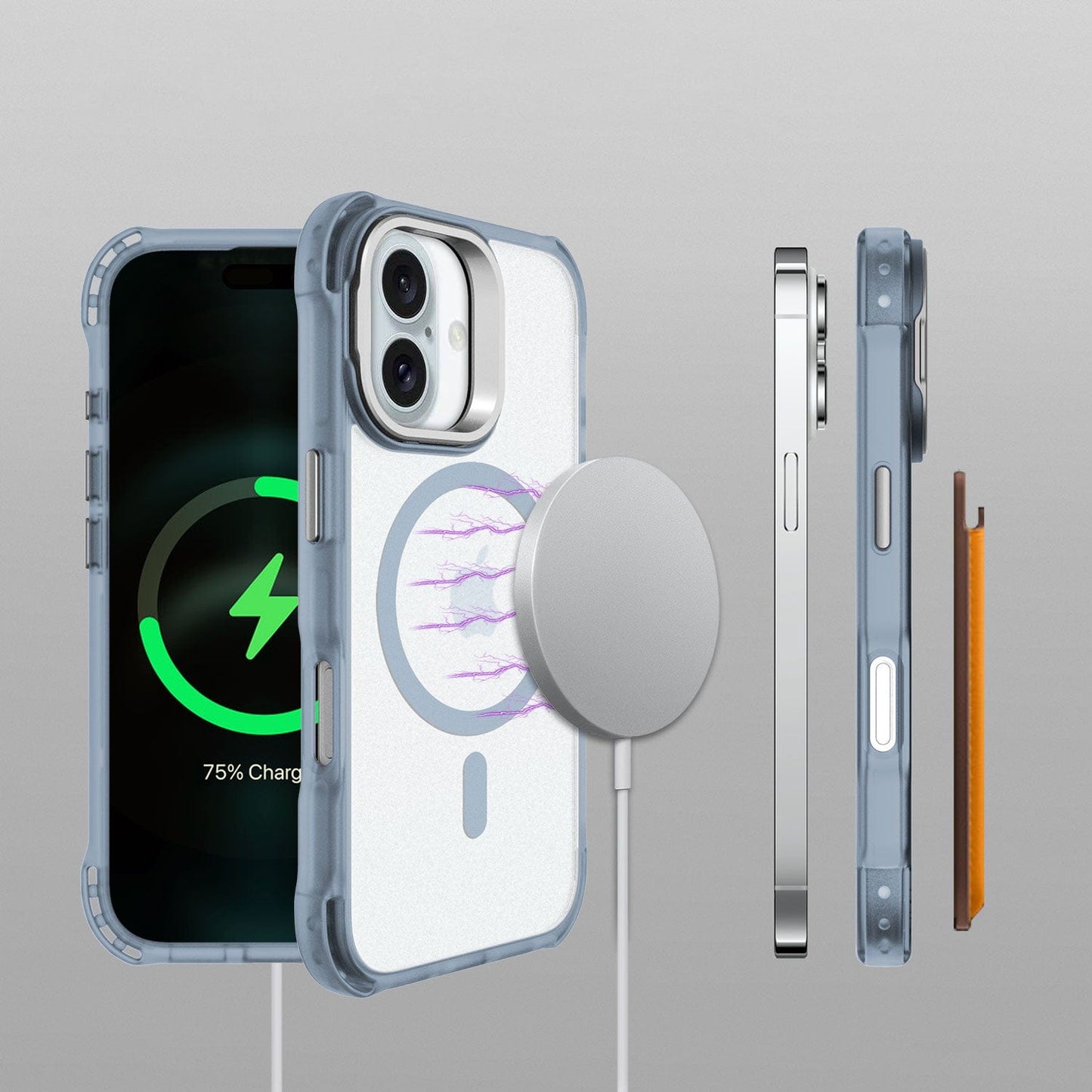 iPhone 16 Clear Kickstand Case - Anti- Slip, Rugged, MagSafe | Venture Series