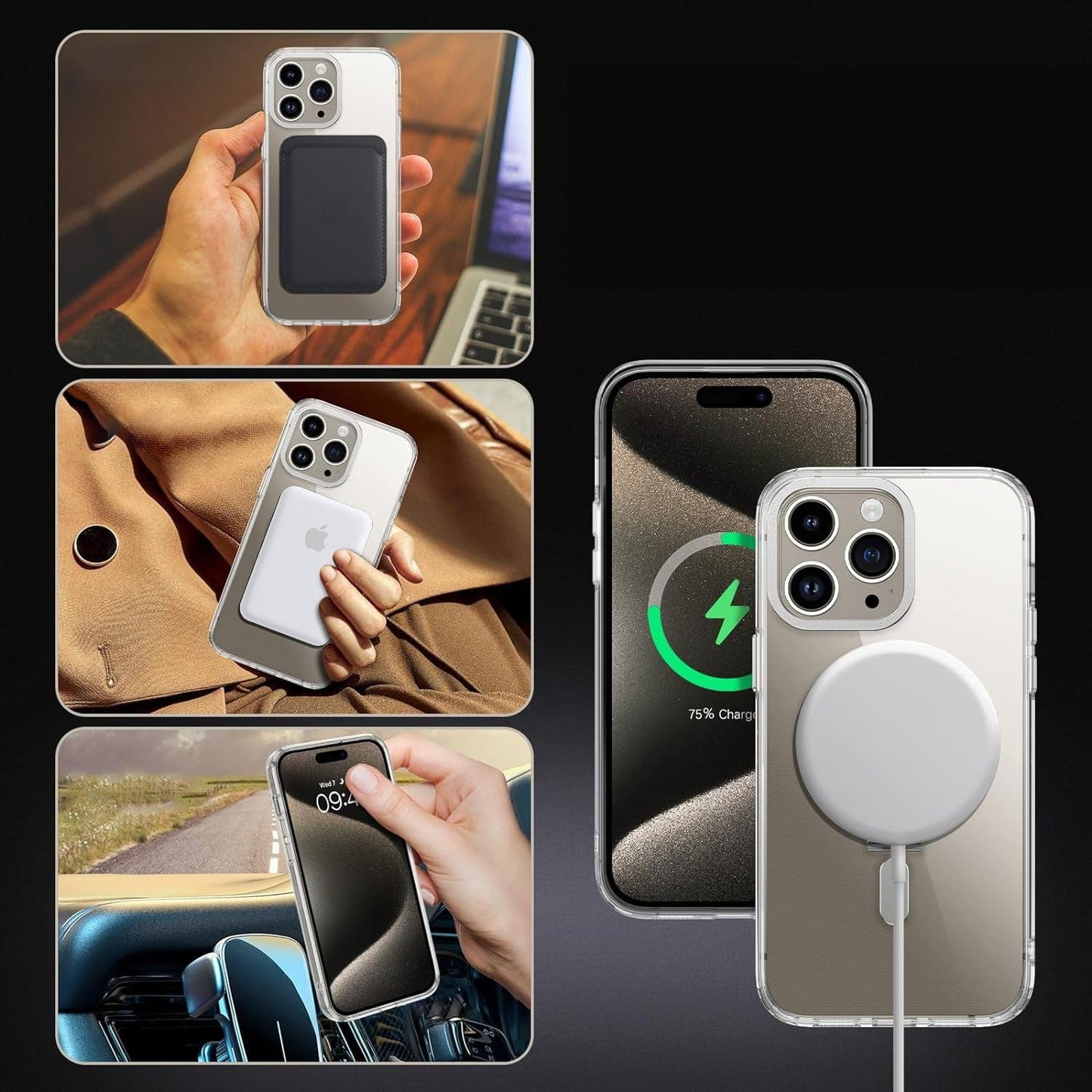 iPhone 15 Pro Max Clear Kickstand Case with MagSafe | Venture Series