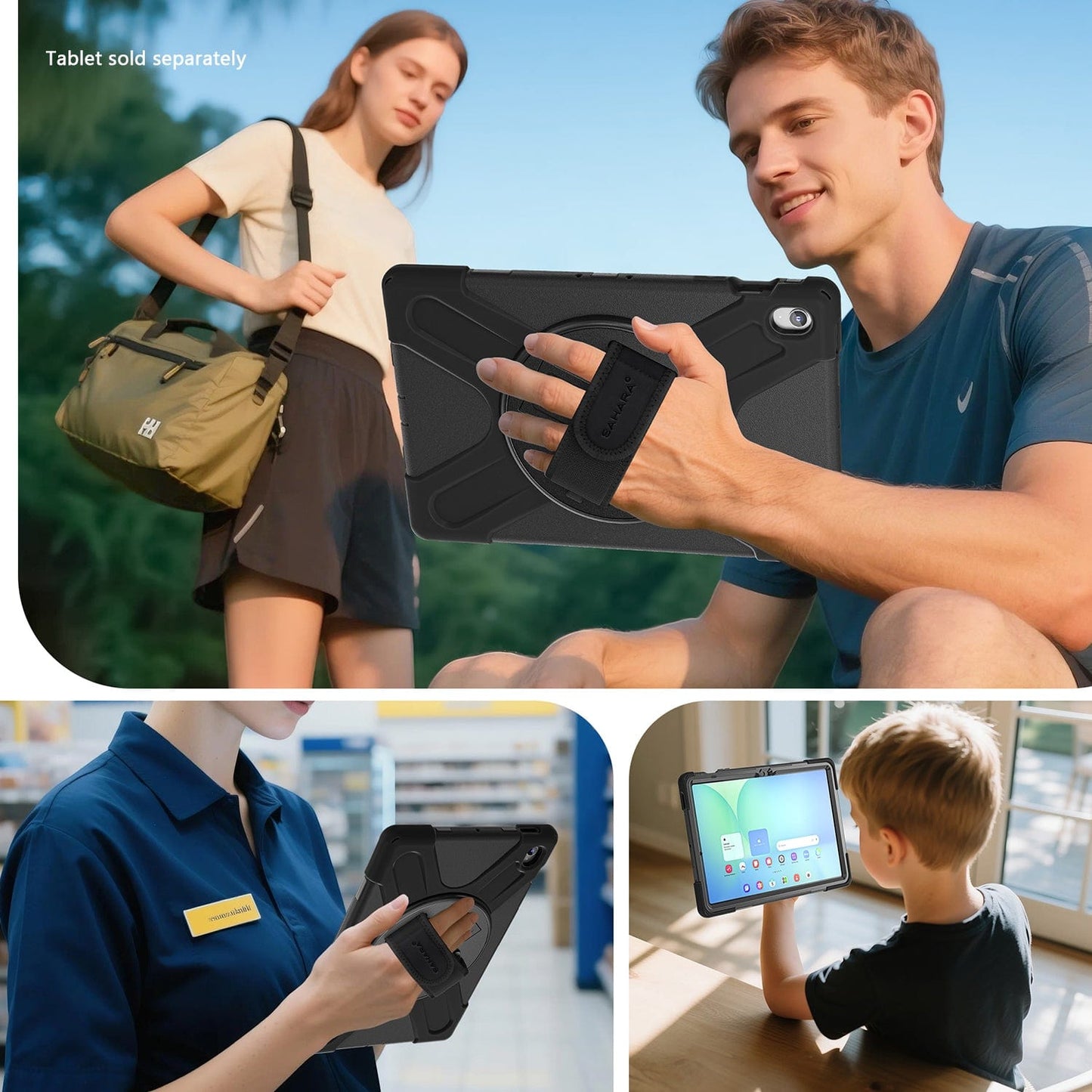 Raider X Series Heavy Duty Hand Strap Case - Samsung Galaxy Tab S10 FE+