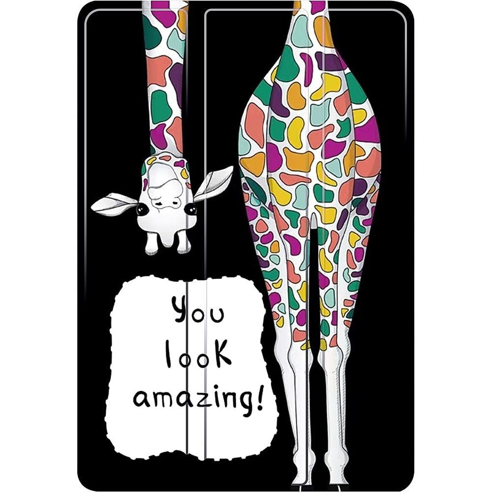 "You Look Amazing" Giraffe Themed Tri-Fold Folio Case - Amazon Fire HD 10