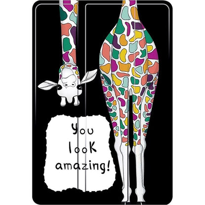 "You Look Amazing" Giraffe Themed Tri-Fold Folio Case - Amazon Fire HD 10