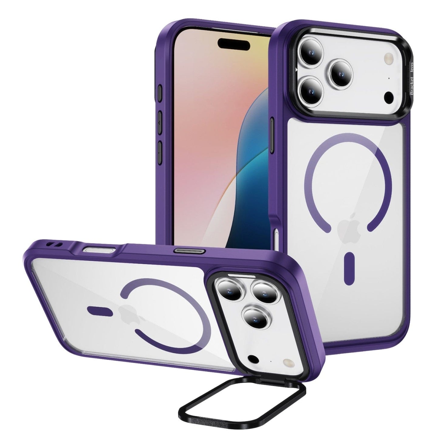 iPhone 17 Pro Max Kickstand Case - Clear Durable Back with Shockproof Edges Magsafe Compatible | Raider ArmorPro Series