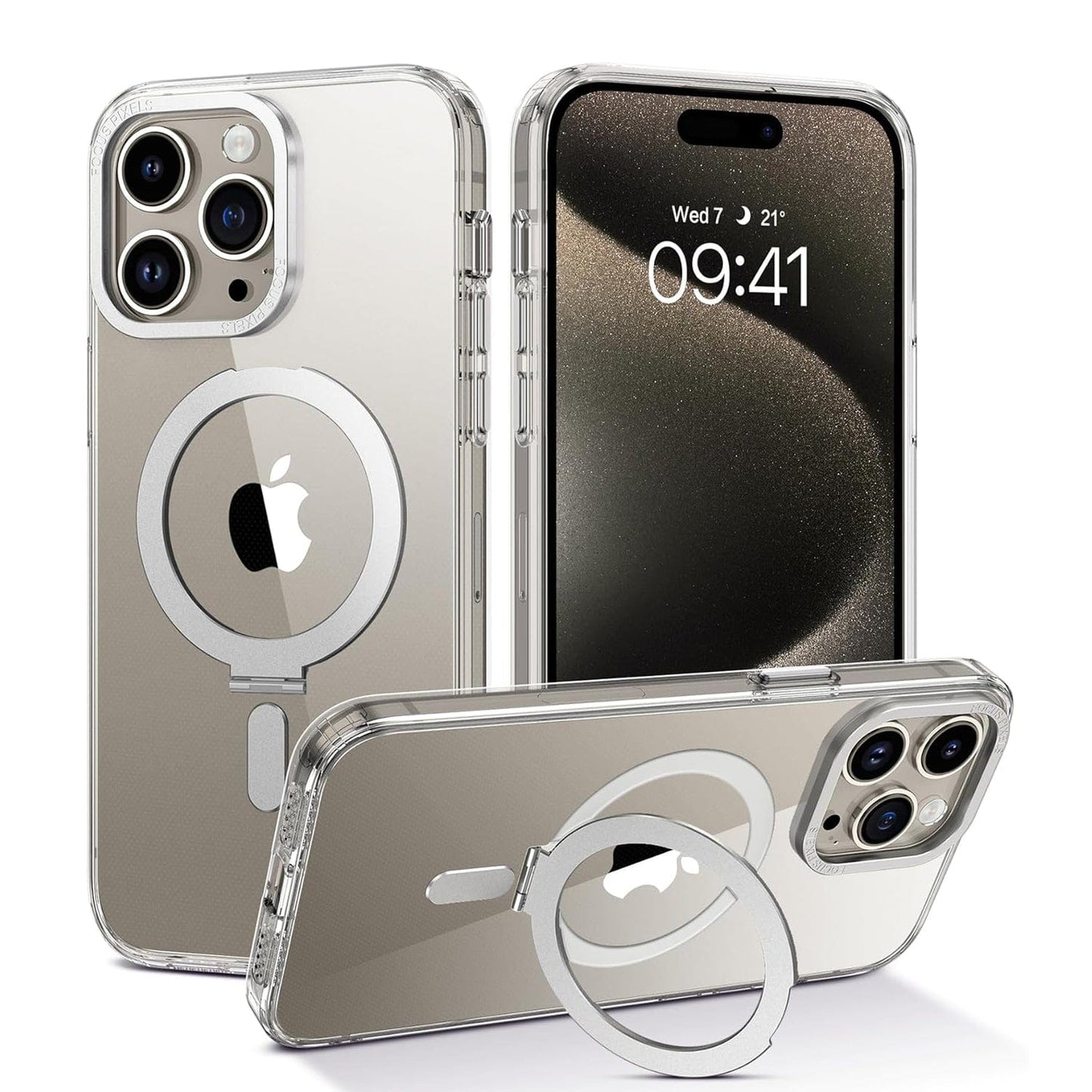 iPhone 15 Pro Clear Kickstand Case with MagSafe | Venture Series