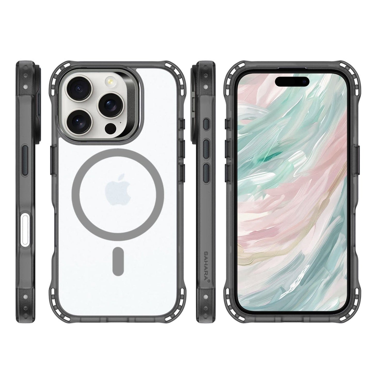 iPhone 16 Pro Clear Kickstand Case - Anti-Slip, Rugged, MagSafe | Venture Series