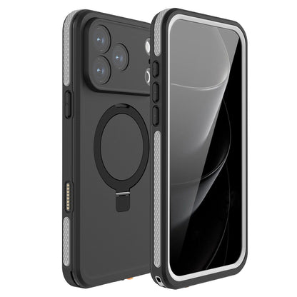 iPhone 17 Pro Max Waterproof Case - MagSafe Kickstand, Integrated Screen & Camera Protection | Oasis Series