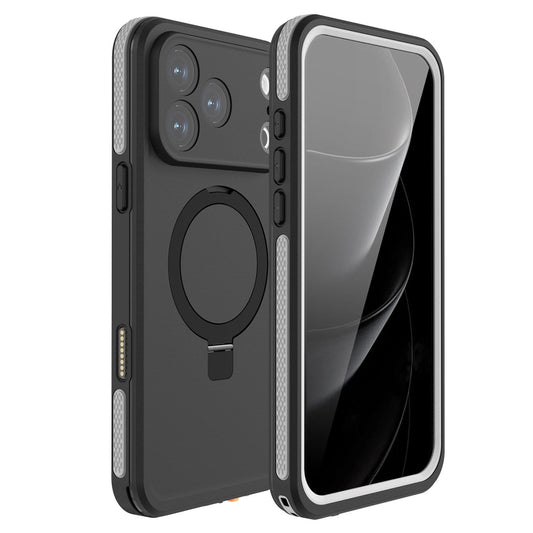 iPhone 17 Pro Waterproof Case - Built-In Kickstand, Integrated Screen and Camera Protection, Compatible with Magsafe | Oasis Series