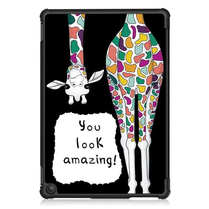 "You Look Amazing" Giraffe Themed Tri-Fold Folio Case - Amazon Fire HD 10
