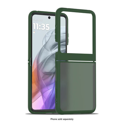 Motorola Razr (2025) Frosted Clear Semi-Transparent Back Cover - Closed-Button Design | Venture Series