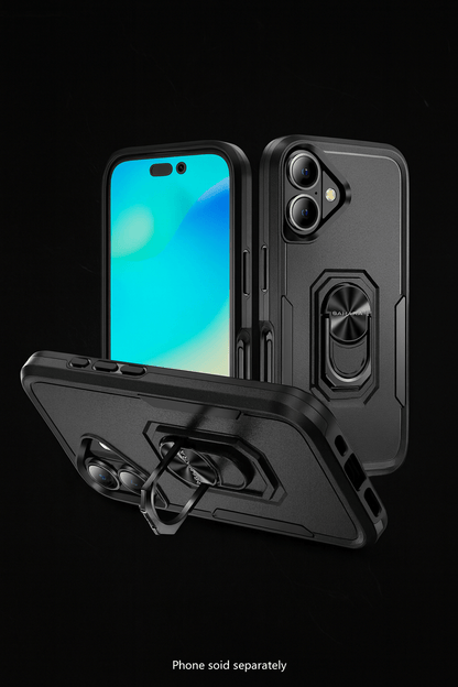 iPhone 17 Heavy Duty Case with Kickstand - Military Grade Protection, Anti-Slip Grip | Raider Series