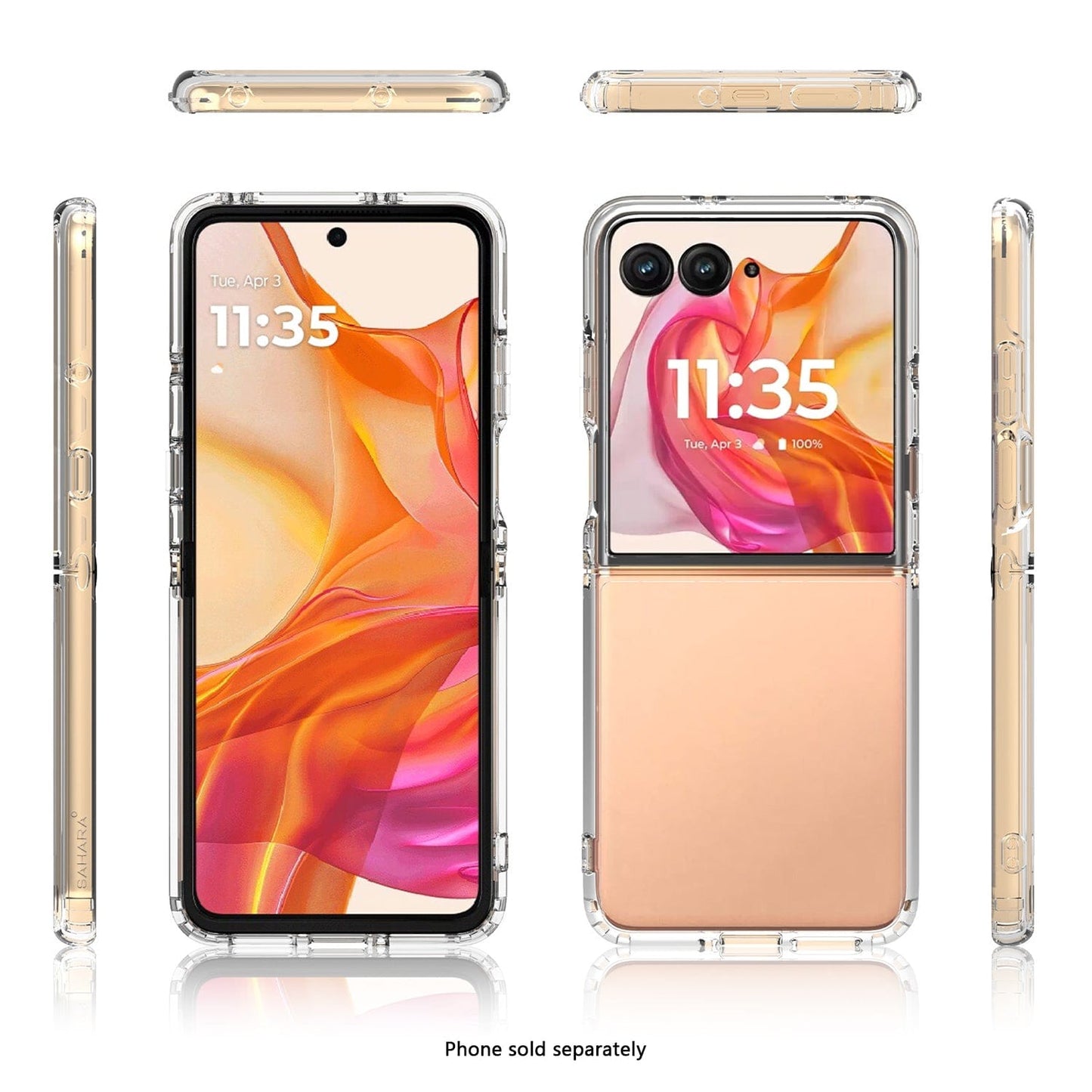 Motorola Razr Ultra (2025) Clear Case - Anti-Slip Grip, Shock-Absorbing Corners  | Venture Series