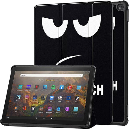 "Don't Touch Me" PU Leather Tri-Fold Folio Case - Amazon Fire HD 10