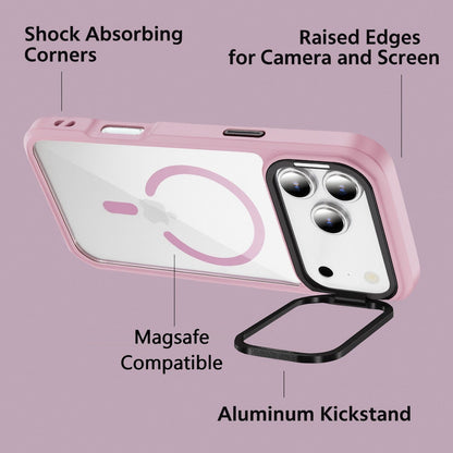 iPhone 17 Pro Max Kickstand Case - Clear Durable Back with Shockproof Edges Magsafe Compatible | Raider ArmorPro Series