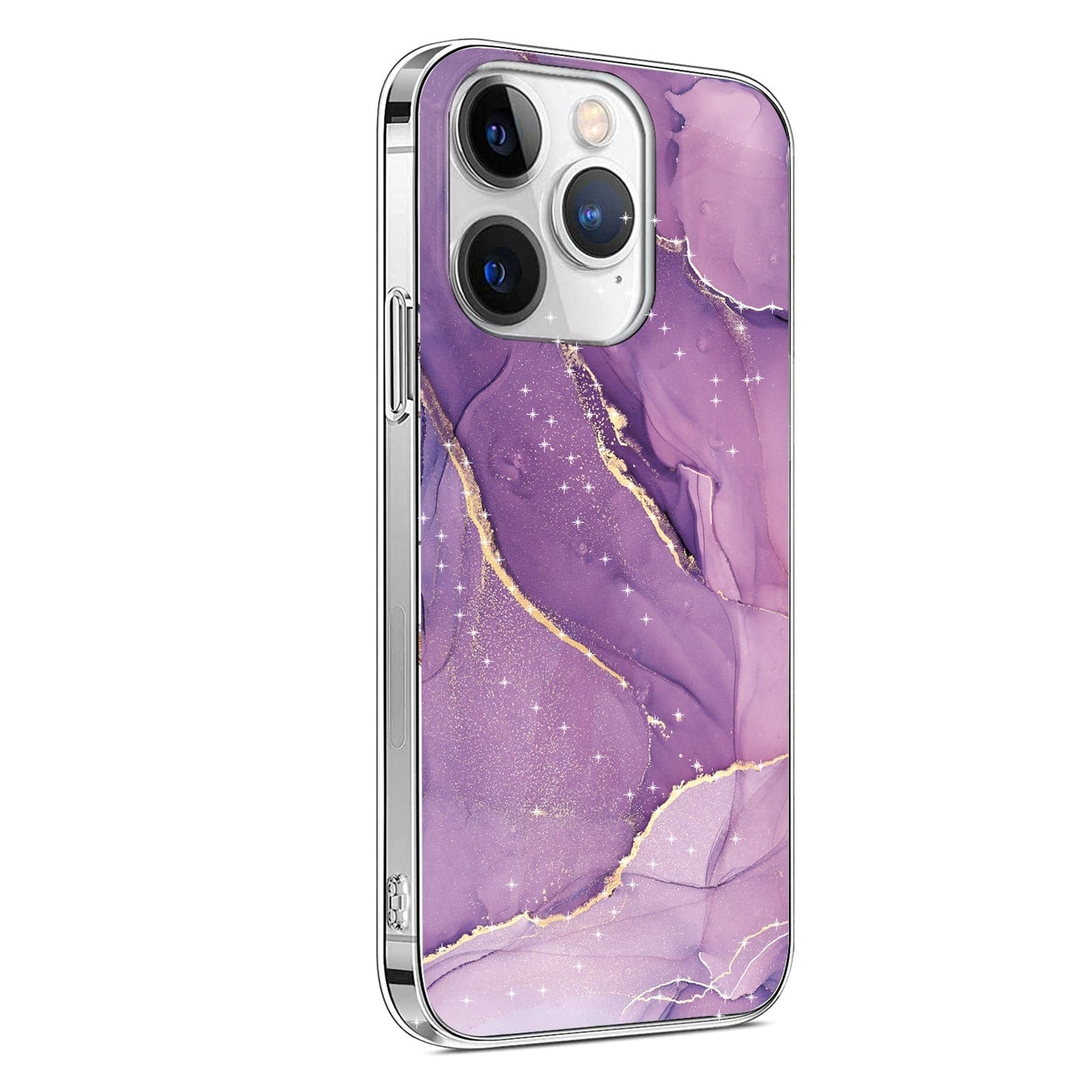 iPhone 15 Pro Purple Marble Case - Stylish Protection | Inspire Series