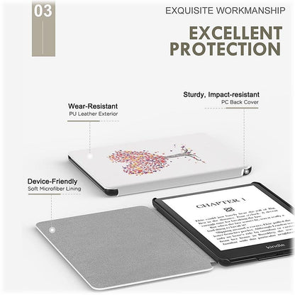 Heart Tree Design Folio Case - Amazon Kindle Paperwhite and Kindle Colorsoft