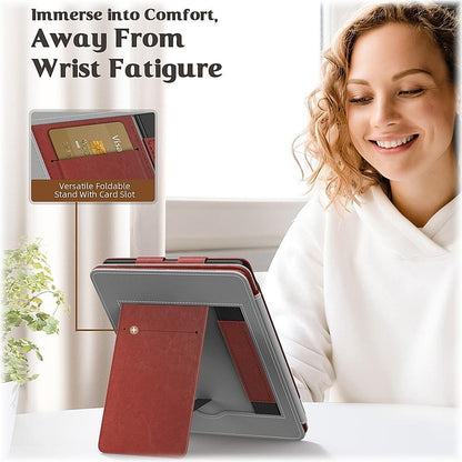 Indy Series Ornate Border Vegan Leather Folio Case - Amazon Kindle Paperwhite and Kindle Colorsoft