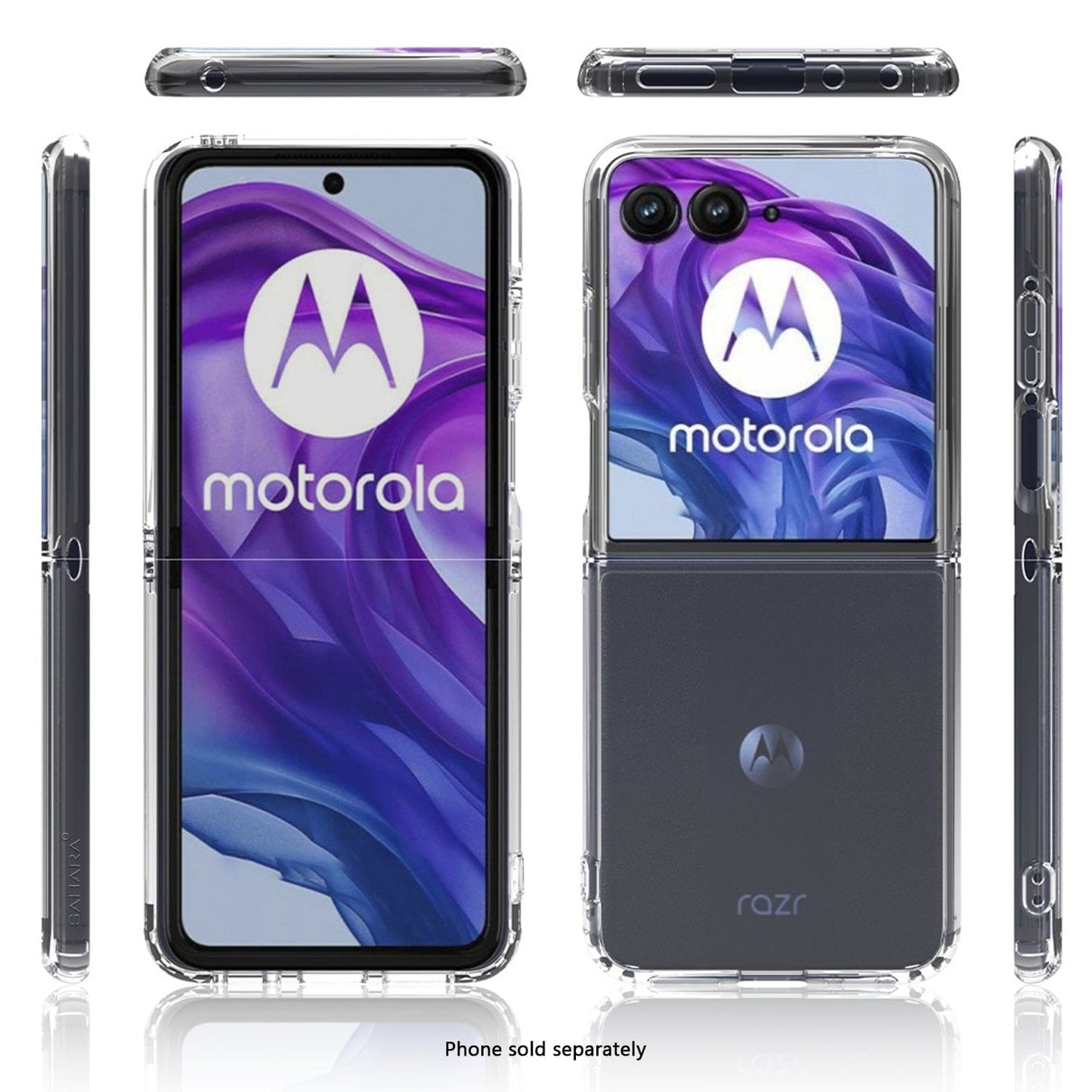 Motorola Razr+ (2025) Clear Case - Anti-Slip Grip, Shock-Absorbing Corners  | Venture Series