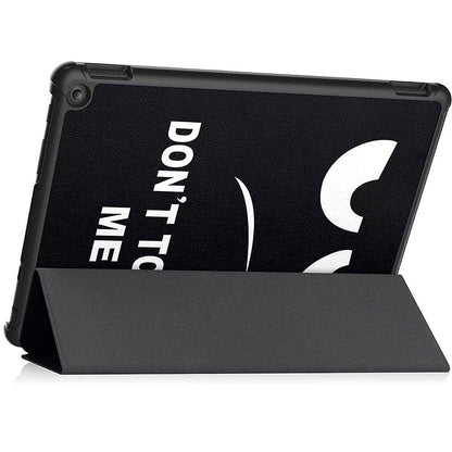 "Don't Touch Me" PU Leather Tri-Fold Folio Case - Amazon Fire HD 10