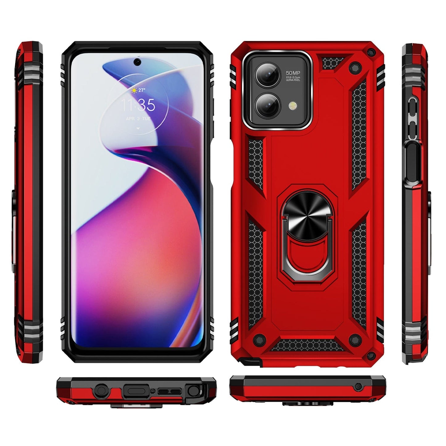 Raider Series Heavy Duty Kickstand Case - Motorola G Stylus 5G