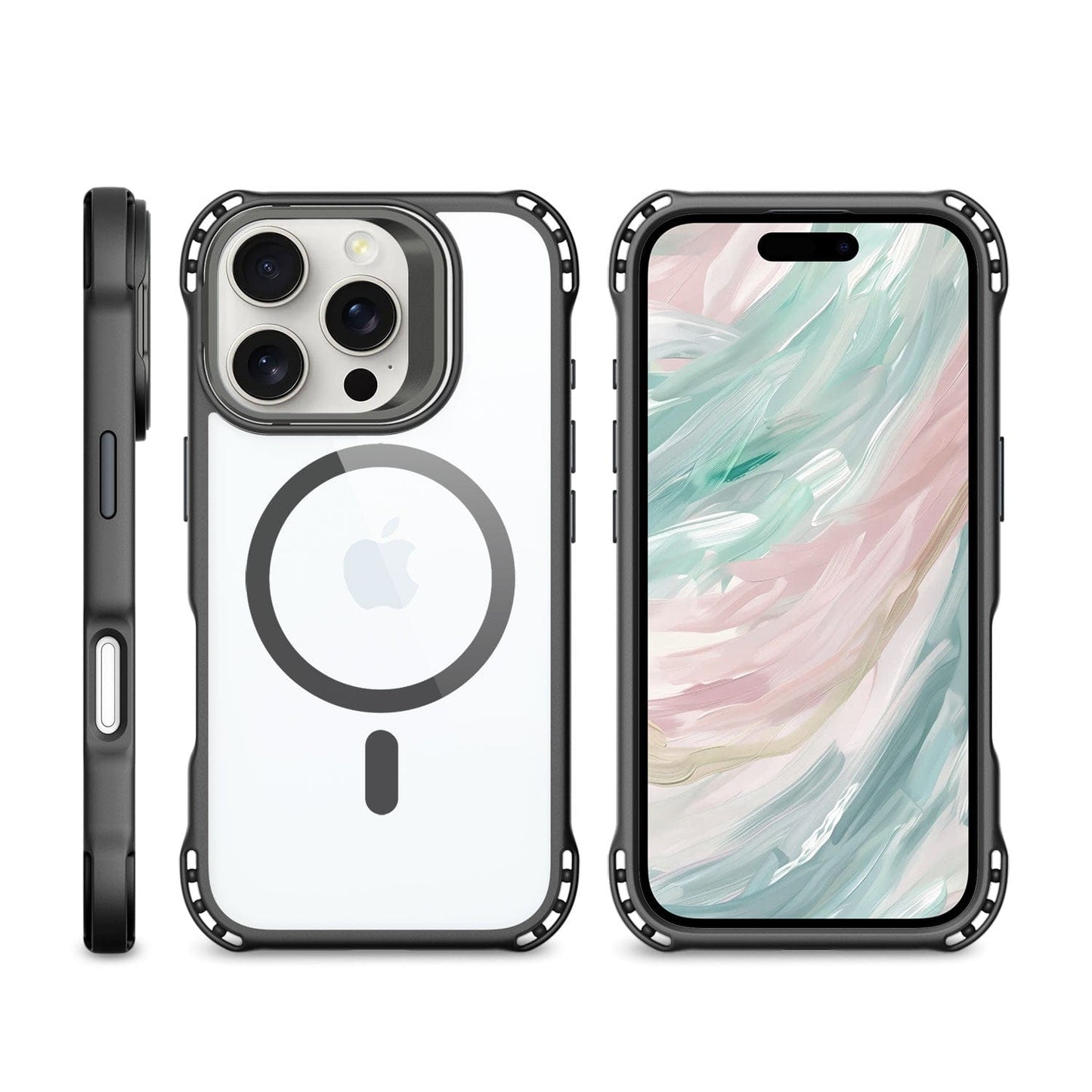 iPhone 16 Pro Clear Kickstand Case - Anti-Slip, Rugged, MagSafe | Venture Series