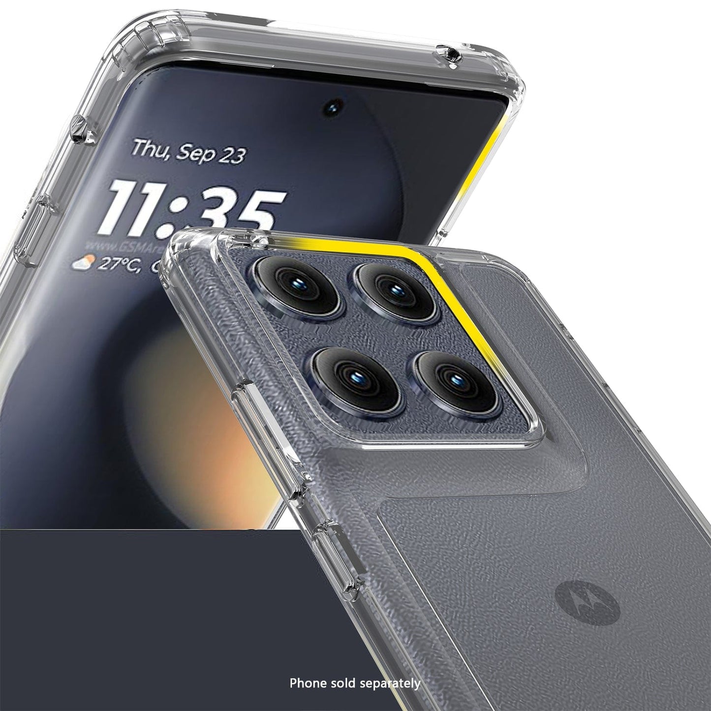 Motorola Edge (2025) Clear Case - Anti-Slip Grip Closed-Button Design | Venture Series