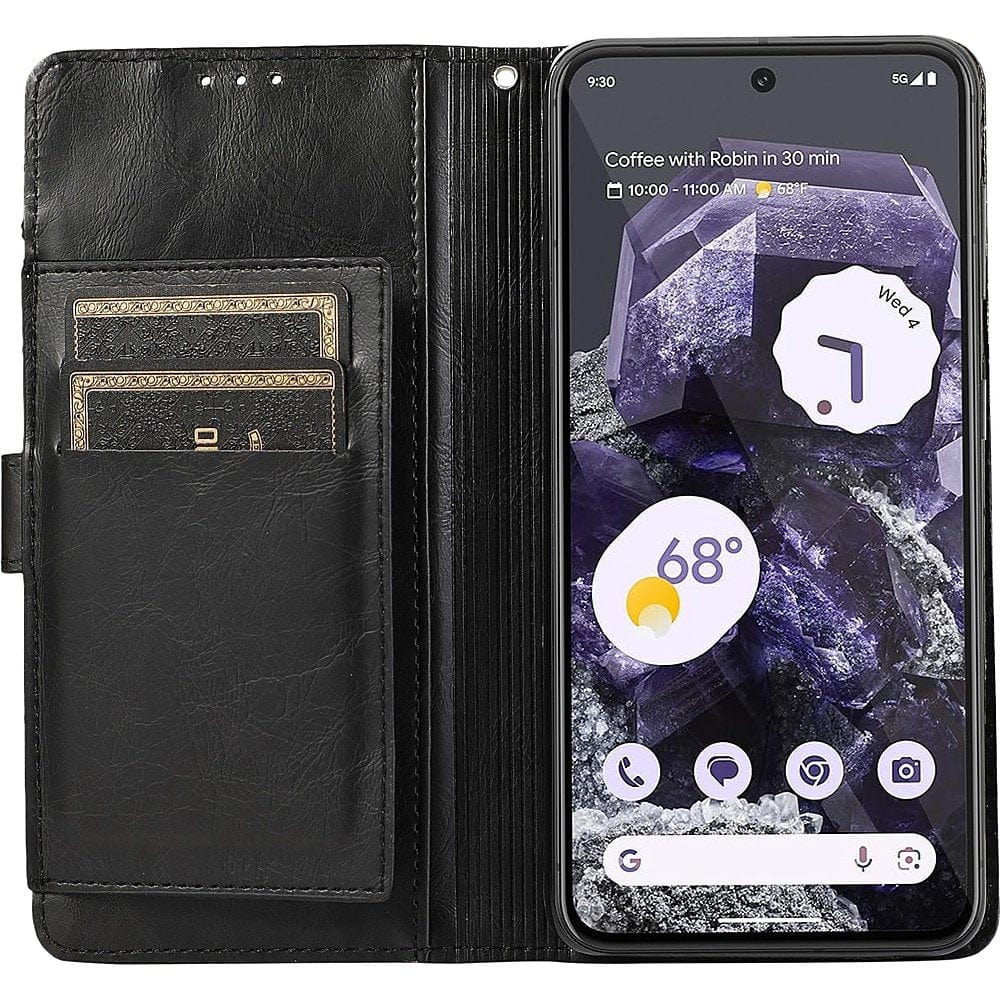 Indy Series Genuine Leather Folio Wallet Case - Google Pixel 8