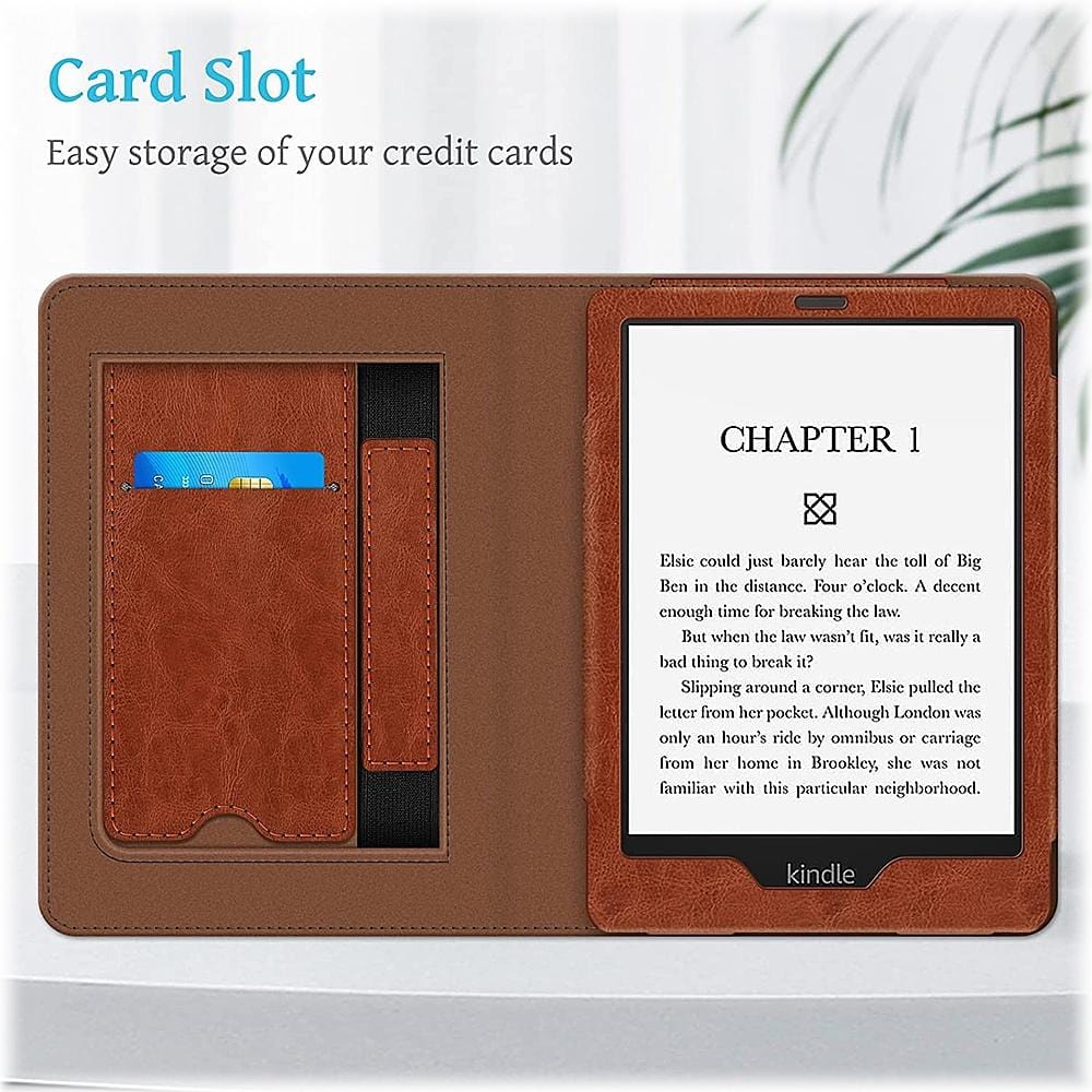 Indy Series Ornate Border Vegan Leather Folio Case - Amazon Kindle Paperwhite and Kindle Colorsoft