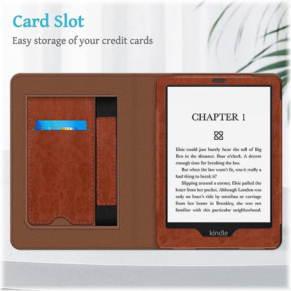 Indy Series Ornate Border Vegan Leather Folio Case - Amazon Kindle Paperwhite and Kindle Colorsoft