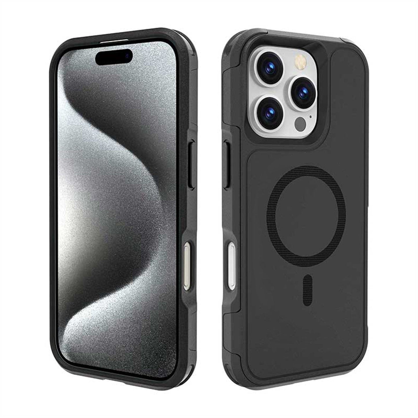 iPhone 16 Pro Rugged Wallet Case with Kickstand - MagSafe, Card Holder | Raider Series