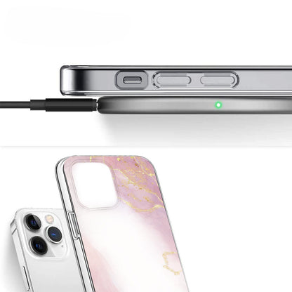 iPhone 15 Pro Pink Marble Case - Fashionable Look | Inspire Series