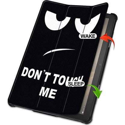 "Don't Touch Me" PU Leather Tri-Fold Folio Case - Amazon Fire HD 10