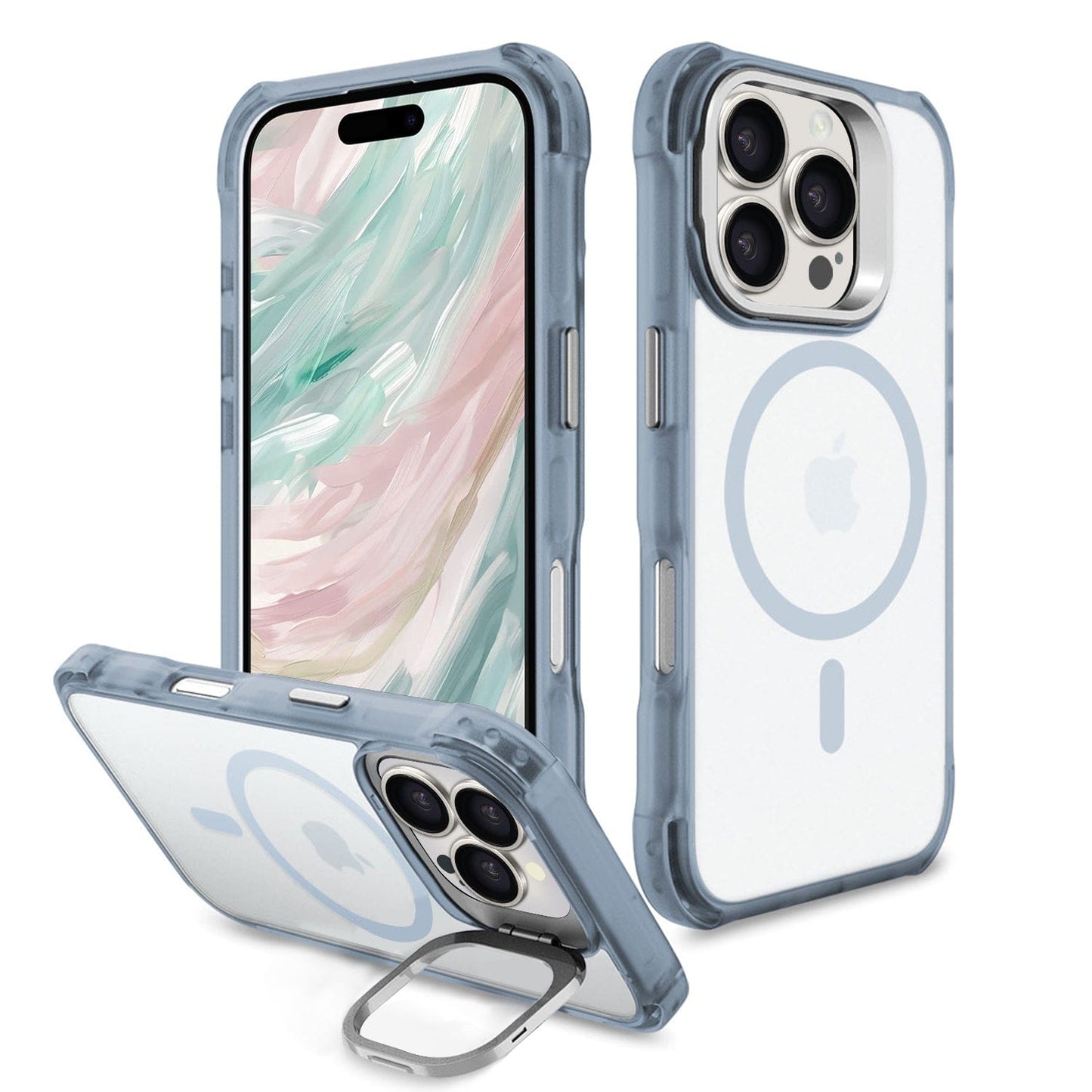 iPhone 16 Pro Clear Kickstand Case - Anti-Slip, Rugged, MagSafe | Venture Series