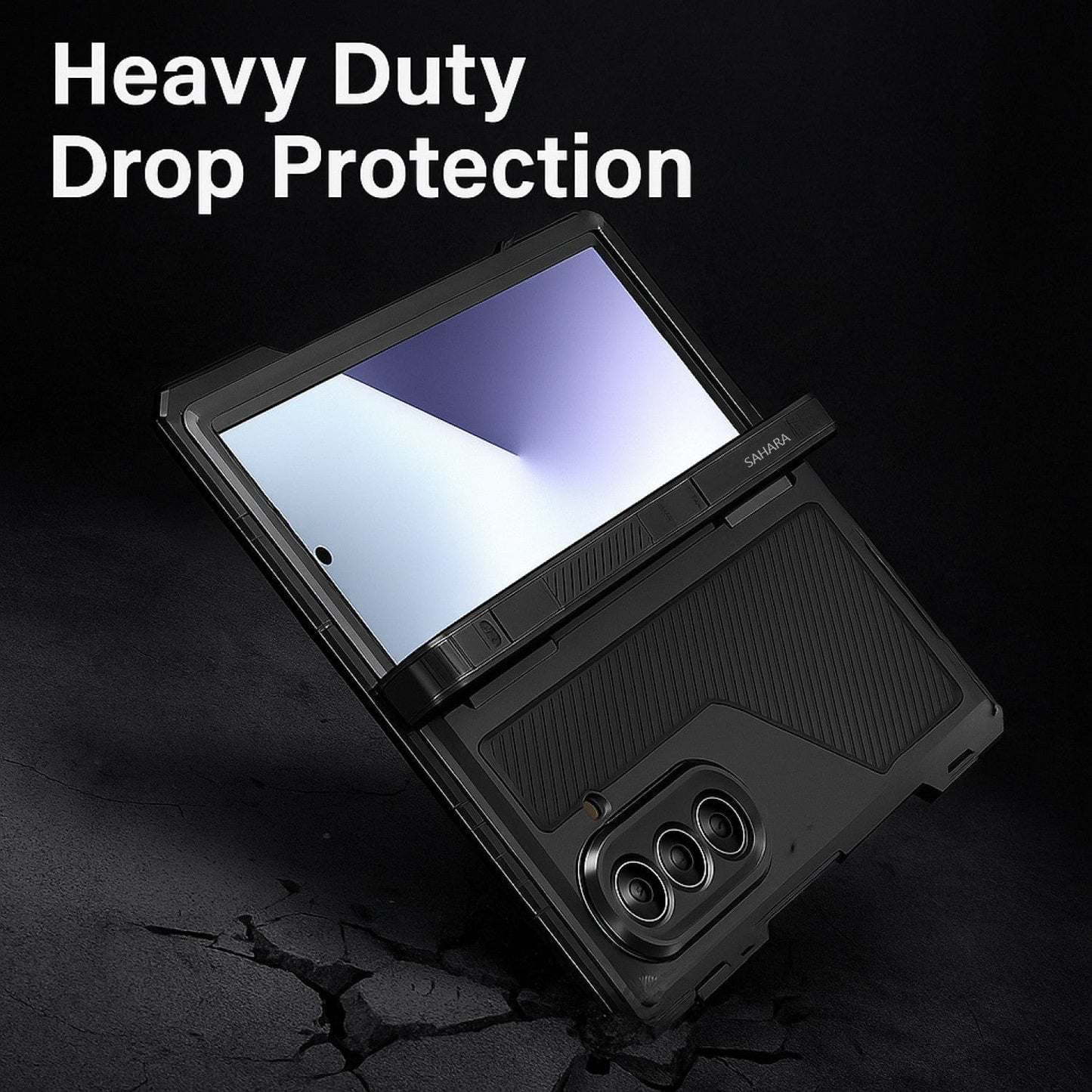 Samsung Galaxy Z Fold7 Case – Heavy-Duty Kickstand with Screen Protector | Raider Series