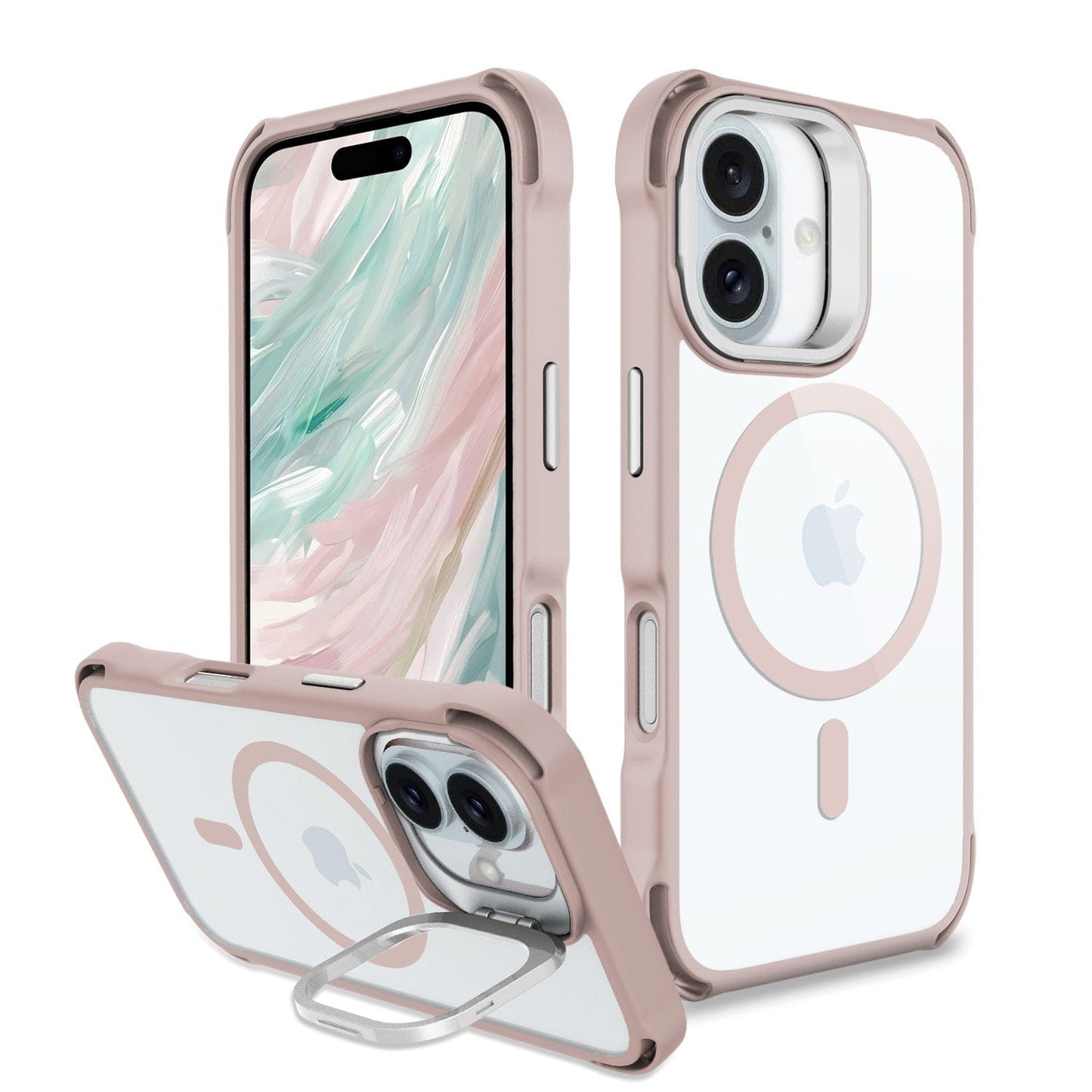 iPhone 16 Plus Clear Kickstand Case - Anti-Slip, Rugged, MagSafe | Venture Series