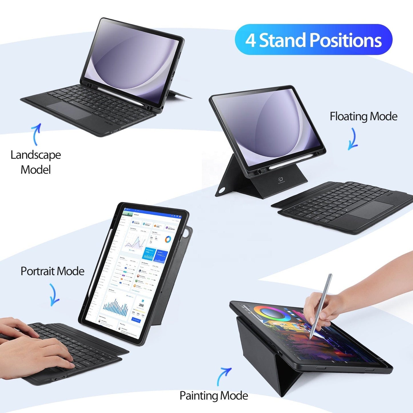 Samsung Galaxy Tab S11 Keyboard Case - Slim Backlit with Trackpad | ProTouch Navigate Series