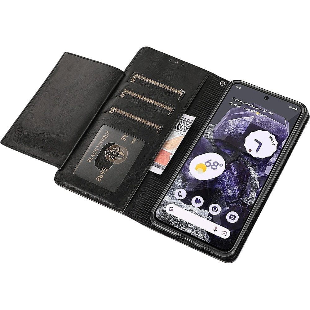 Indy Series Genuine Leather Folio Wallet Case - Google Pixel 8