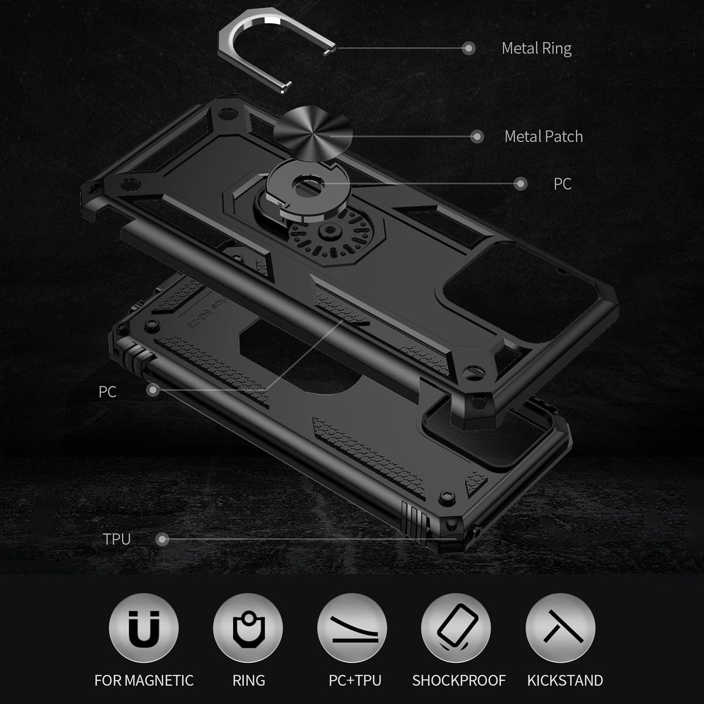 Raider Series Heavy Duty Kickstand Case - Motorola G Stylus 5G