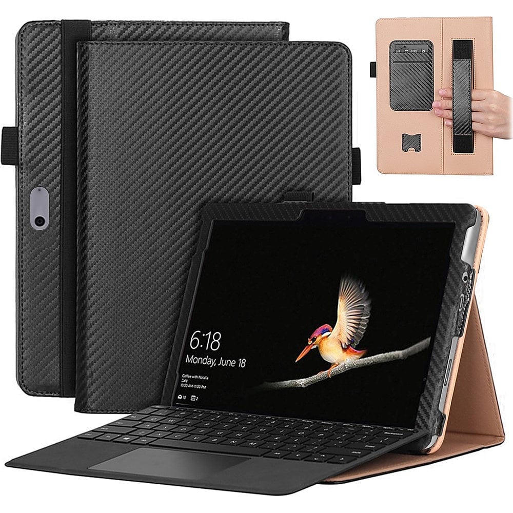 Venture Series Carbon Fiber Pattern Folio Case - Microsoft Surface Go 4 and Go 3