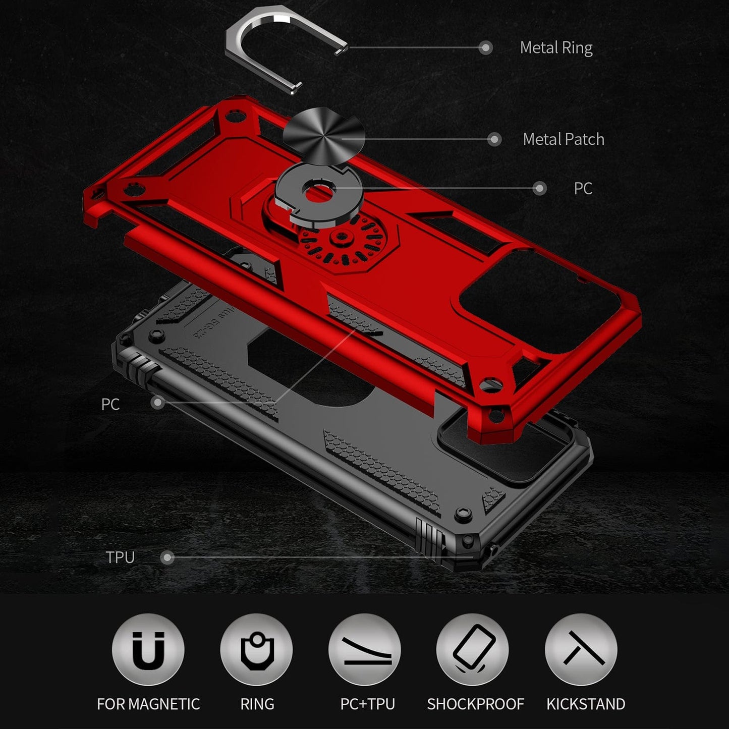 Raider Series Heavy Duty Kickstand Case - Motorola G Stylus 5G