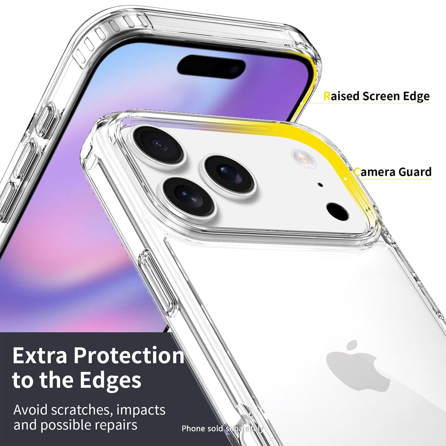 iPhone 17 Pro Max Clear Case - Anti-Slip Ergonomic Design | Venture Series