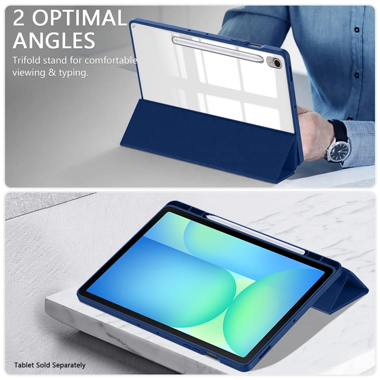 Samsung Galaxy Tab S10 FE+ Folio Case - Durable Lightweight Ergonomic Design | Venture Series