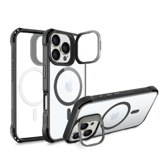 Rugged slim protective black phone case with corner bumpers and ergonomic grip.