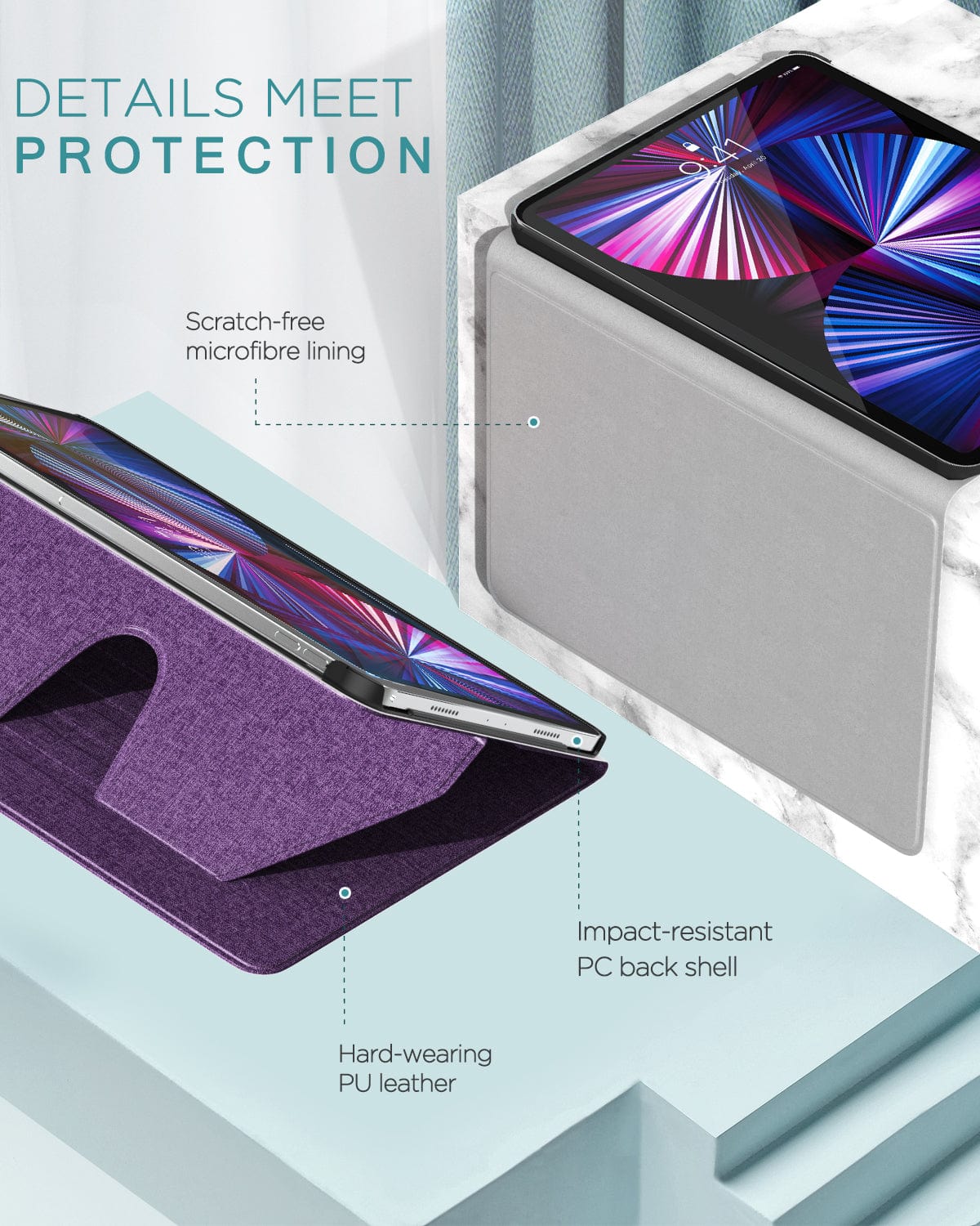 Indy Series Folio Kickstand Case - iPad Pro 11" (3rd/4th Gen) & iPad Air 11-inch M2 & M3 (2024)